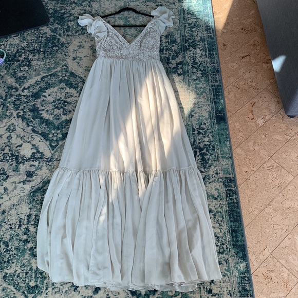 BHLDN champagne grey Gown - Picture 8 of 10